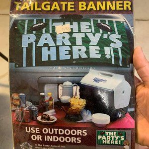 The Party's‎ Here NFL Football Flag Only 4ftx2ft Tailgate Banner